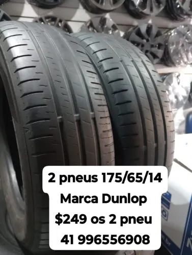 Pneus 175/65/14 Dunlop $249 os 2 pneu aro 14 usados roda muito ainda não é remold 