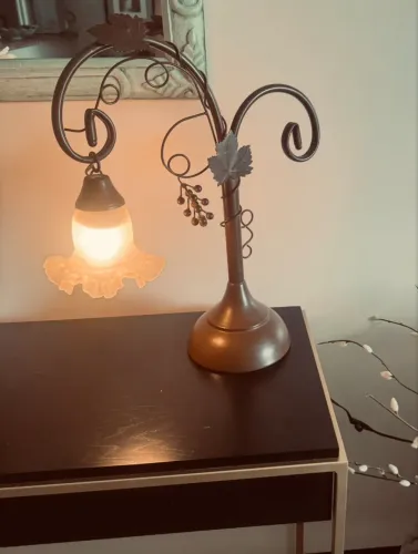 Luminária vintage ferro bronze