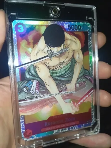 Carta One Piece Roronoa Zoro Rainbow Foil Original em Perfeito Estado