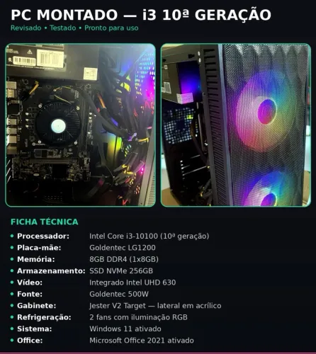 PC GAMER / PC DE ESTUDO ? i3 10ª GERAÇÃO