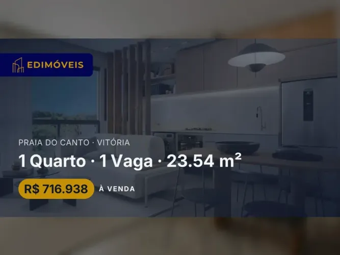 Studio 1 quarto na Praia do Canto, um novo estilo de vida urbano