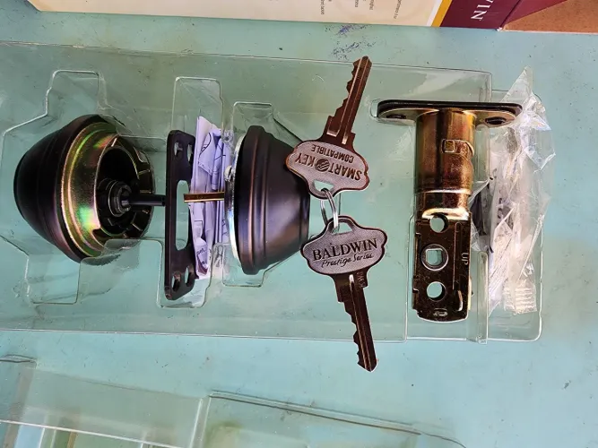 Fechadura Baldwin Prestige Series Smartkey Deadbolt, produto importado, novo na caixa.