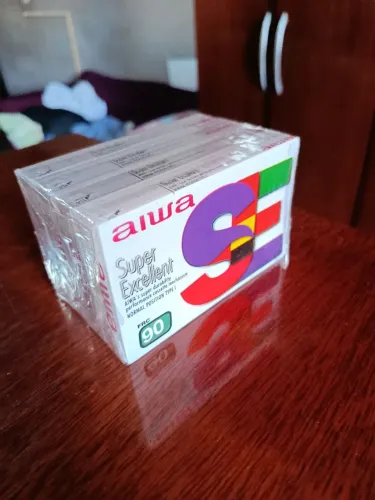 Fita cassete 90min aiwa SE90 lote com 4