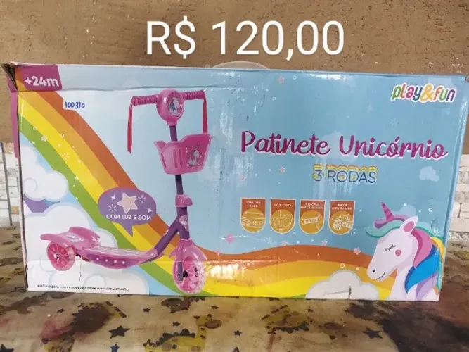 Patinete unicórnio 3 rodas