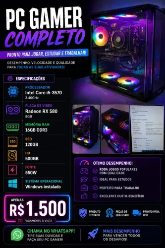 Vendo Pc gamer ou troco por iPhone 