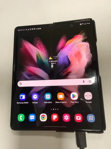 Galaxy Z Fold3, 256 GB, 12 RAM, dobras sem defeito, preto, sem caixa, carregador e NF