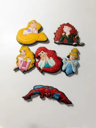 lote 6 apliques emborrachados originais disney e marvel