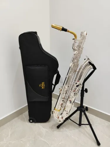 Sax Baritono Tokai TSB-300P Mib c/ La grave - Prata - NOVO R$26.890,00 - Parcelo 21x