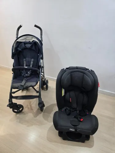 Oportunidade - Vendo Kit Cadeirinha Fisher Price e Carrinho de Bebê Chicco