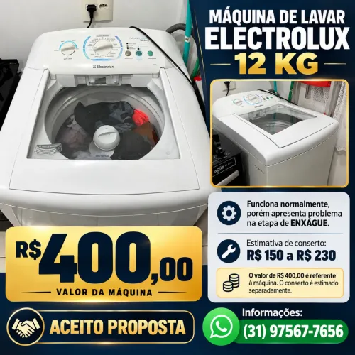 MÁQUINA DE LAVAR 12kg ELECTROLUX