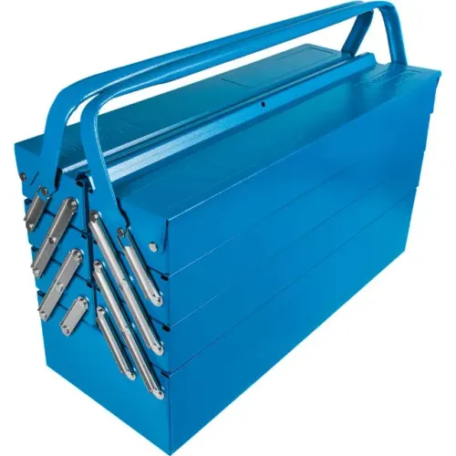 Caixa metálica sanfonada para ferramentas, com 7 gavetas, 50,2 cm x 20,7 cm x 35 cm, 43800