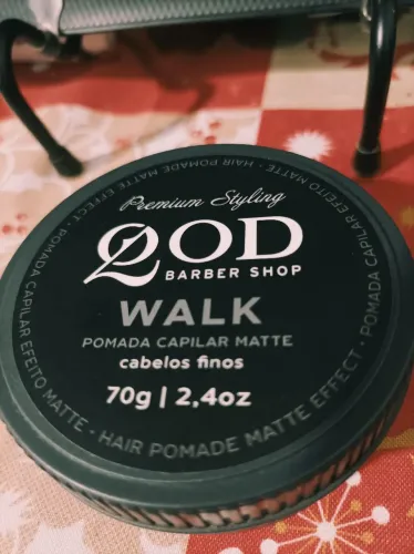 Pomada Capilar QOD Barber Shop Walk Matte 70g (Usada apenas 2 vezes)