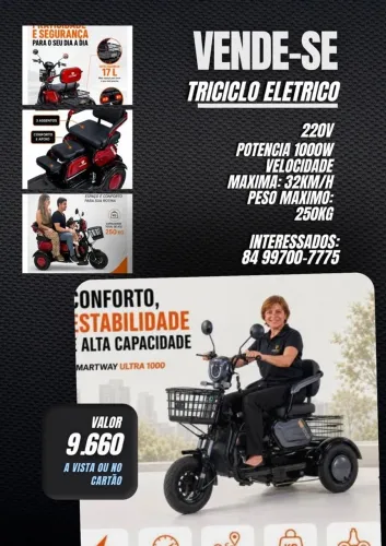 Triciclo elétrico novo