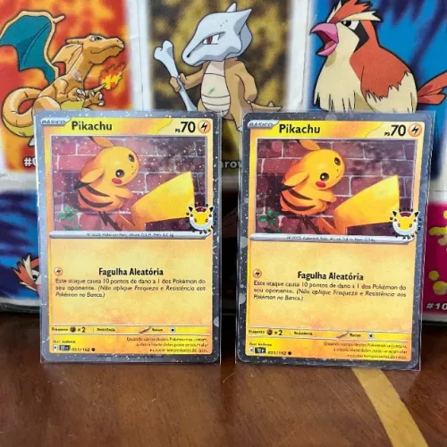2 Pikachu de 30 anos (Pokémon Day) - Cartas Pokémon