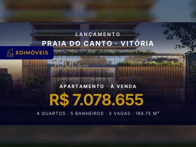 Apartamento de luxo na Praia do Canto - Venha conhecer!