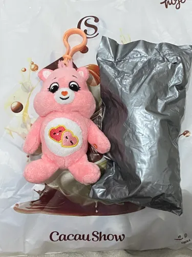 Ursinhos carinhosos rosa claro cacau show novo original venda ou troca