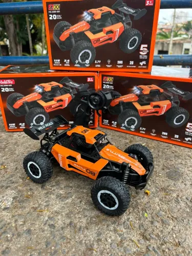 Carrinho controle Remoto 20km recarregável com farol led