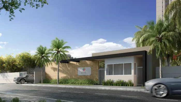 Apto em condomínio com dois quartos sendo um suíte - 49m²