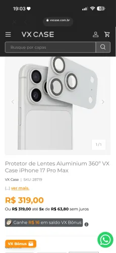 iPhone 17 pro Max Silver 256 gb