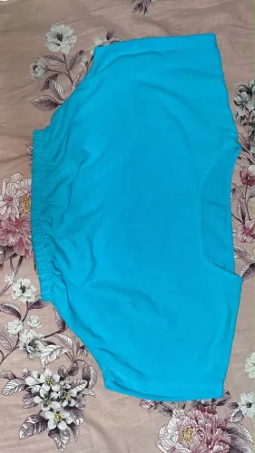Top Cropped Azul Turquesa com Lastex - Leve e Verão