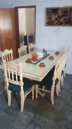 Mesa de Jantar 6 Cadeiras Antigo 