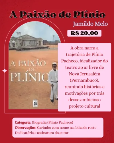 livro a paixão de plínio jamildo melo