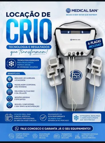 Aluguel de Criolipólise Medical San - Locação para Clínicas e Estética".