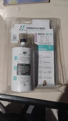 Refil Filtro De Água Hidrofiltros HF 01 - Lacrado (P/ Vitale e Acqua Bella)