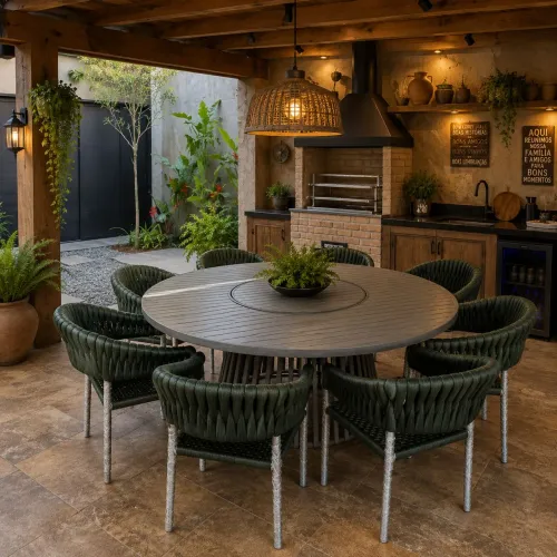 CONJUNTO DE MESA ALTO PADRÃO EM TRICÔ NÁUTICO por apenas 14.990,00 PARCELADO EM ATÉ 18X !