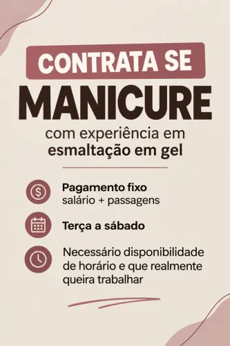 Manicure com experiência em gel 