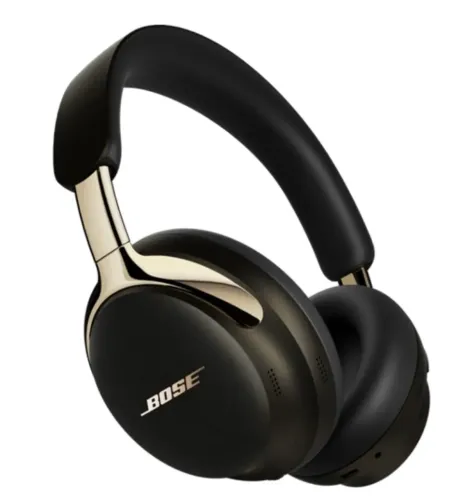 Fones de ouvido bose quietcomfort ultra headphones novos. Preto/dourado.