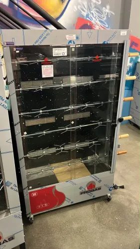 Máquina de assar frango com 6 espetos giratórios novo pronta entrega 