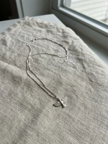 ? Colar / Pingente Vintage de Prata 925 (Espírito Santo / Pomba)