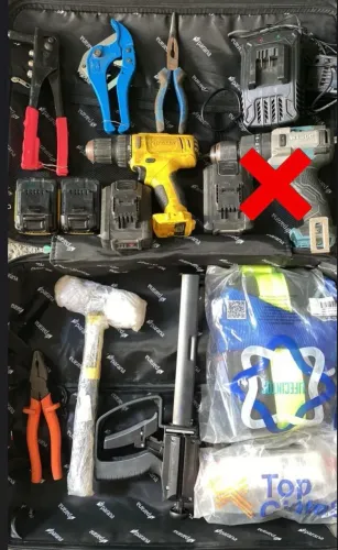 Kit ferramentas com furadeira