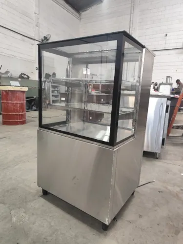 Vitrine ambiente inox 1200×600×1250 (mostruário)