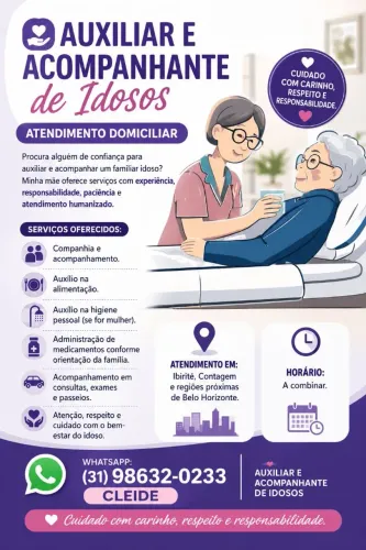 Minha Mãe Oferece Serviços de Auxiliar e Acompanhamento de Idosos