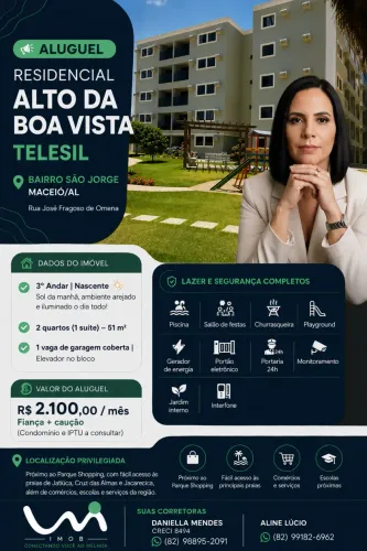 Apartamento para locação no ALTO DA BOA VISTA, SÃO JORGE, Maceió, AL