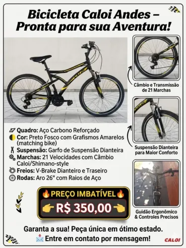 Vendo Bicicleta Caloi Andes, Bom estado