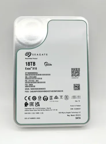 HD 3.5" Enterprise Seagate 18 Tera Exos X18 ST18000NM000J Case Dell SN: WR50404B NAS Servi