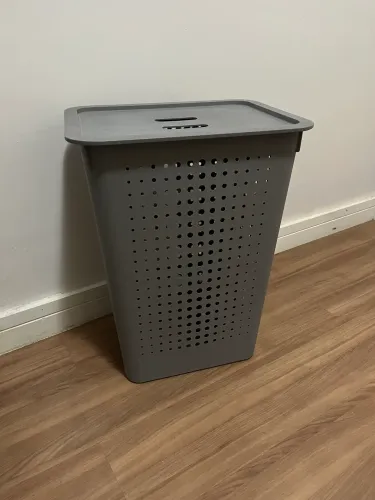 Cesto de Roupa/Cesto Organizador com Tampa da Marca Ou Cinza 47l