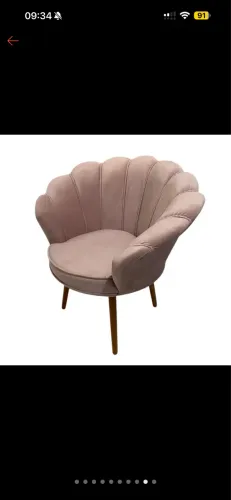 Poltrona decorativa pétala luxo tecido veludo