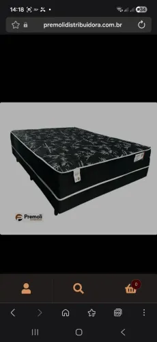 Cama Box Conjugada Casal128x188x54cm  Sevilha Spring Molas Superlá Espuma D26 -