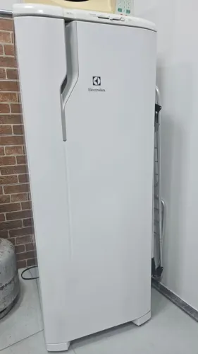 Geladeira Electrolux RE31 240L 1 porta branca funcionando