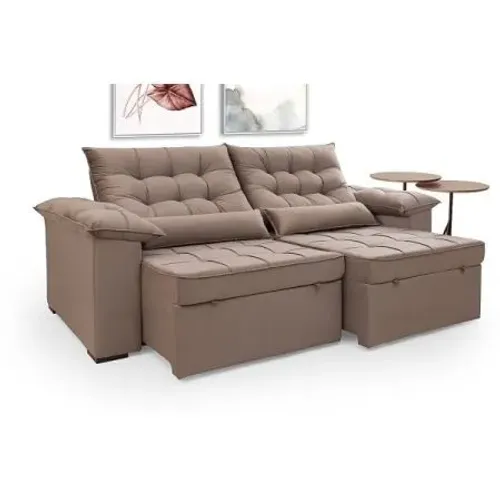 Sofa Infinity Retratil Reclinavel 2,20 - Castor