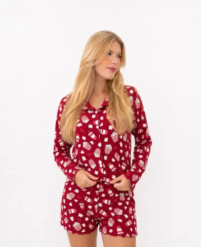 Pijama Feminino Manga Longa (M e G)