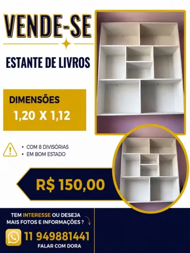 Vende-se estante de livros