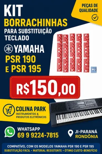 Borrachinhas de contato Yamaha PSR 190, Yamaha PSR 195