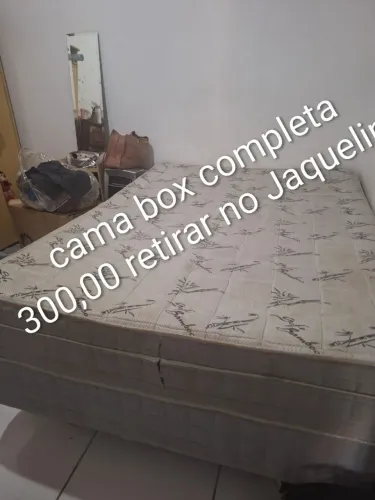 Cama box completa bege