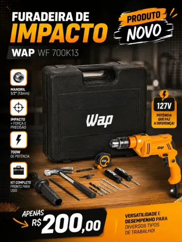 Maleta com parafusadeira de impacto 