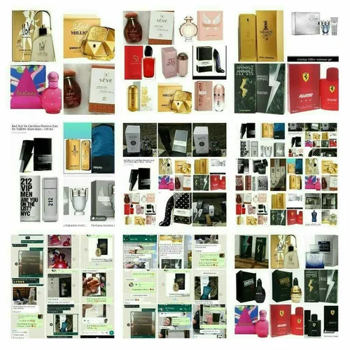 Perfumes originais embalagem de teste 